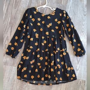 Girls Sunflower Longsleeve Dress
